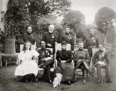 Royal Families of Russia and Siam, 1896 by Russian Photographer